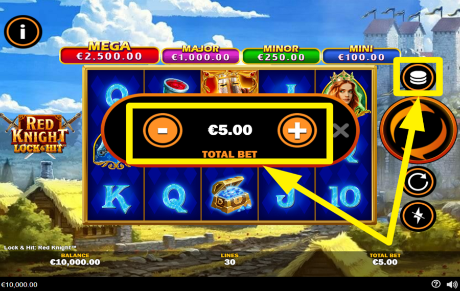 Lock and Hit Red Knight ИЗМЕНИТЕ СВОЮ СТАВКУ.