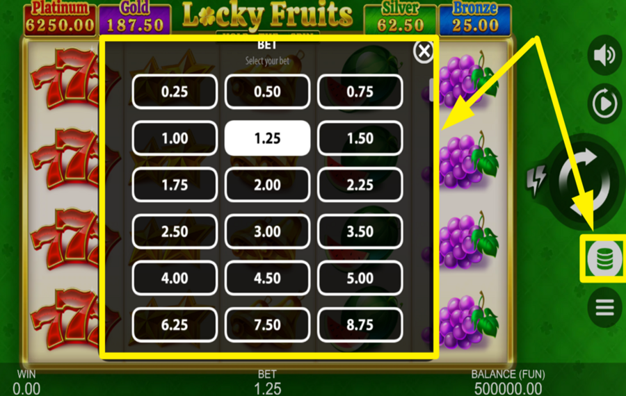 Locky Fruits Hold the Spin SET YOUR STAKE.