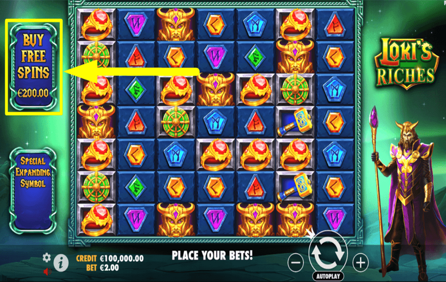 Lokis Riches BUY FREE SPINS.