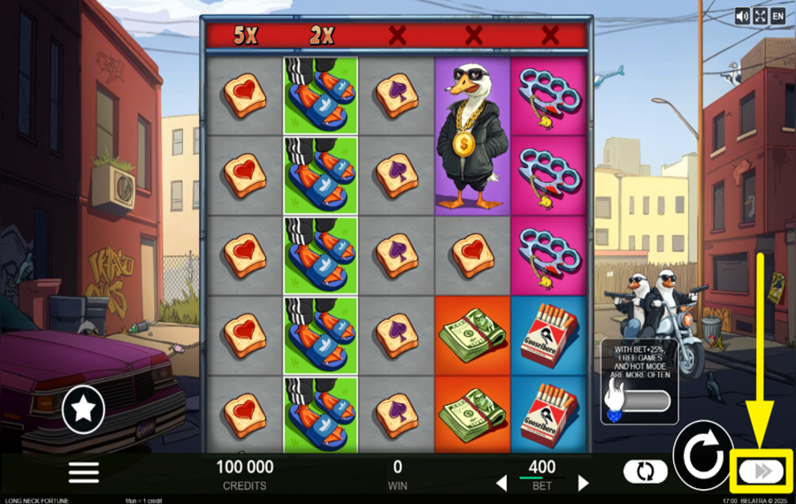 Long Neck Fortune CHANGE THE SPEED.