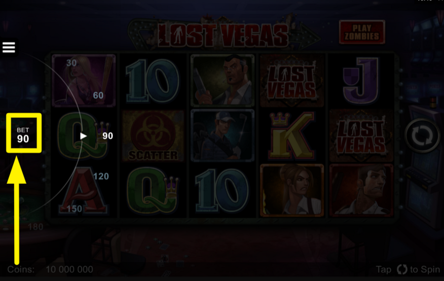 Lost Vegas WÄHLEN SIE IHREN EINSATZBETRAG.