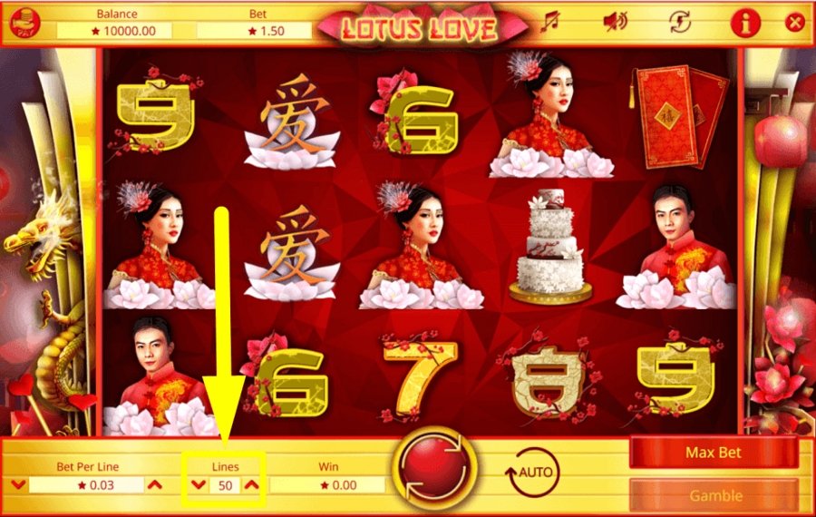 Lotus Love CHANGE THE PAYLINES.