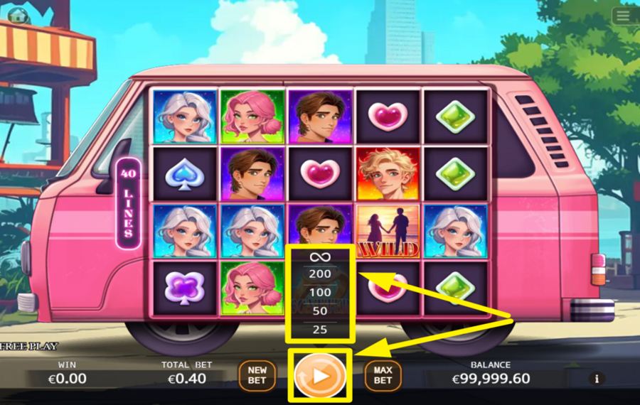 Love Express Lock 2 Spin ВКЛЮЧИТЕ ФУНКЦИЮ АВТОВРАЩЕНИЯ.