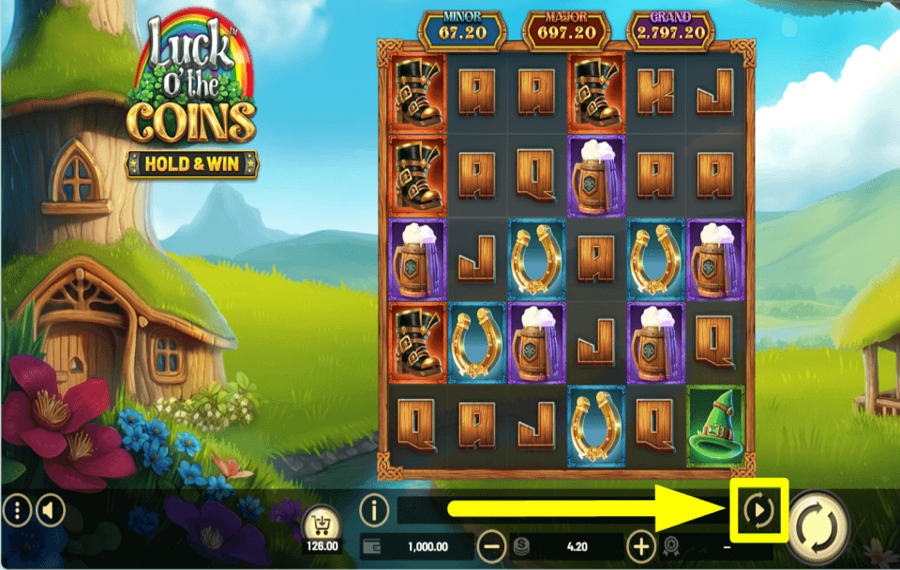 Luck O The Coins Hold and Win AVVIA LA RIPRODUZIONE AUTOMATICA.