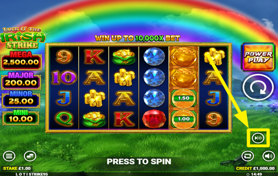 Luck O the Irish Strike ACCELERATE THE SPINS.