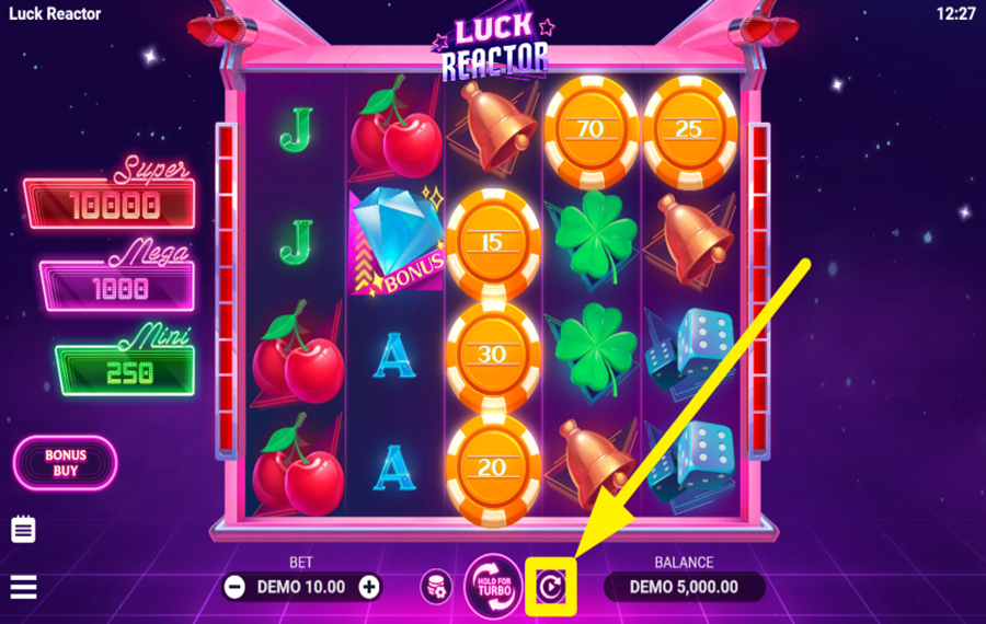 Luck Reactor ACTIVER LA LECTURE AUTOMATIQUE.