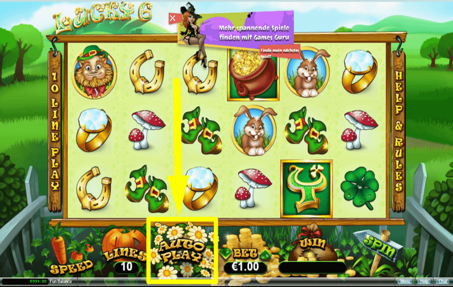 Lucky 6 ACTIVEZ LA FONCTION « AUTOPLAY ».