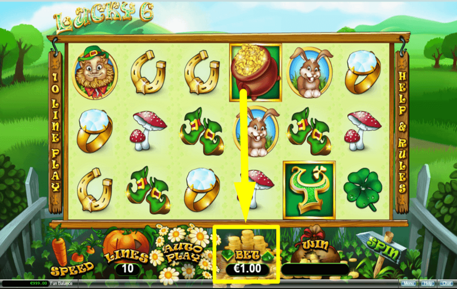 Lucky 6 CHOISISSEZ VOTRE MISE TOTALE.