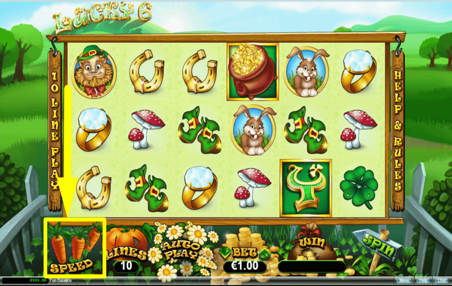 Lucky 6 JOUEZ AVEC DES TOURS PLUS RAPIDES.