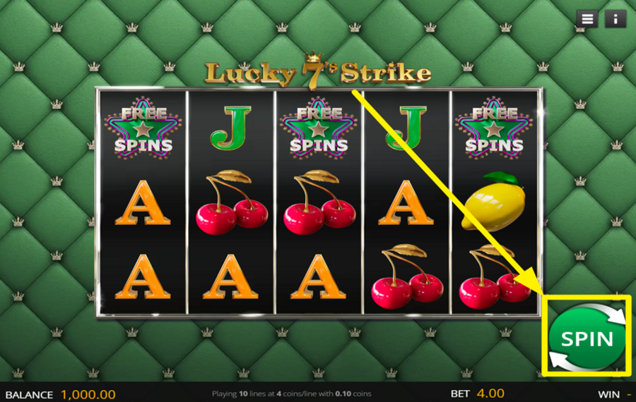 Lucky 7s Strike SPIN FOR VICTORY.