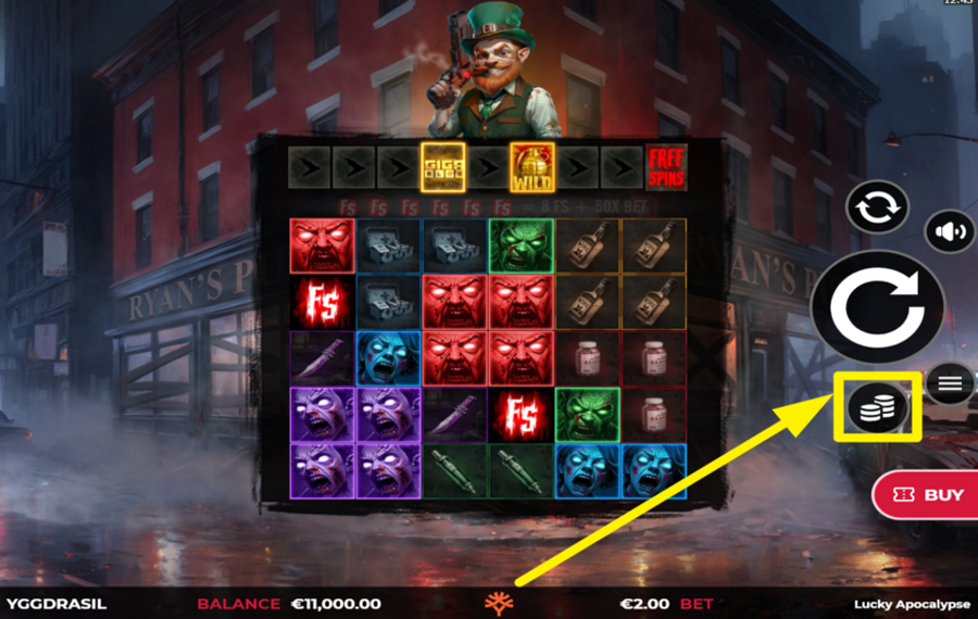 Lucky Apocalypse SPECIFY YOUR WAGER.