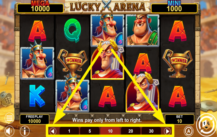 Lucky Arena Hold And Win ATTRIBUER UNE VALEUR DE PARI.