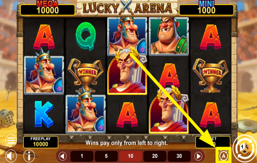 Lucky Arena Hold And Win UTILISEZ LES TOURS AUTOMATIQUES.