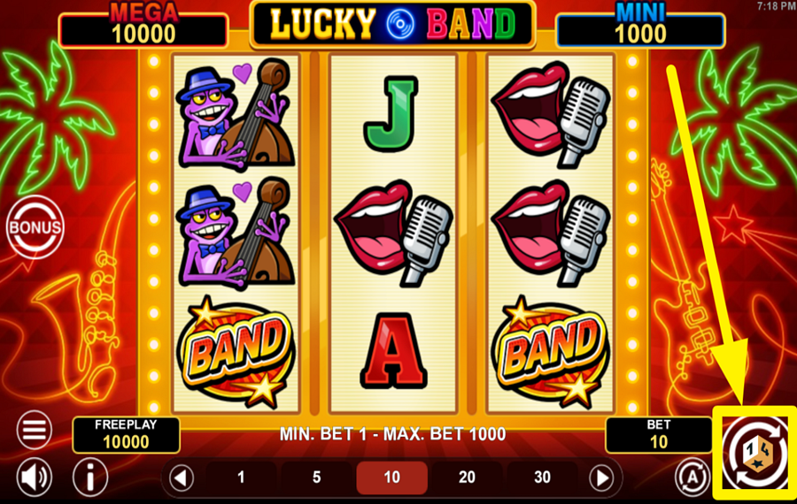 Lucky Band Hold And Win DREHT DIE ROLLEN.