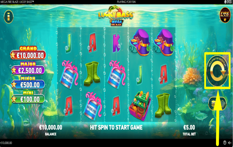 Lucky Bass Mega Fire Blaze SPIELEN SIE UM BELOHNUNGEN.