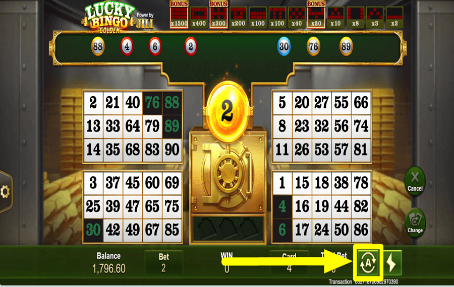 Lucky Bingo PASSA ALLA RIPRODUZIONE AUTOMATICA.
