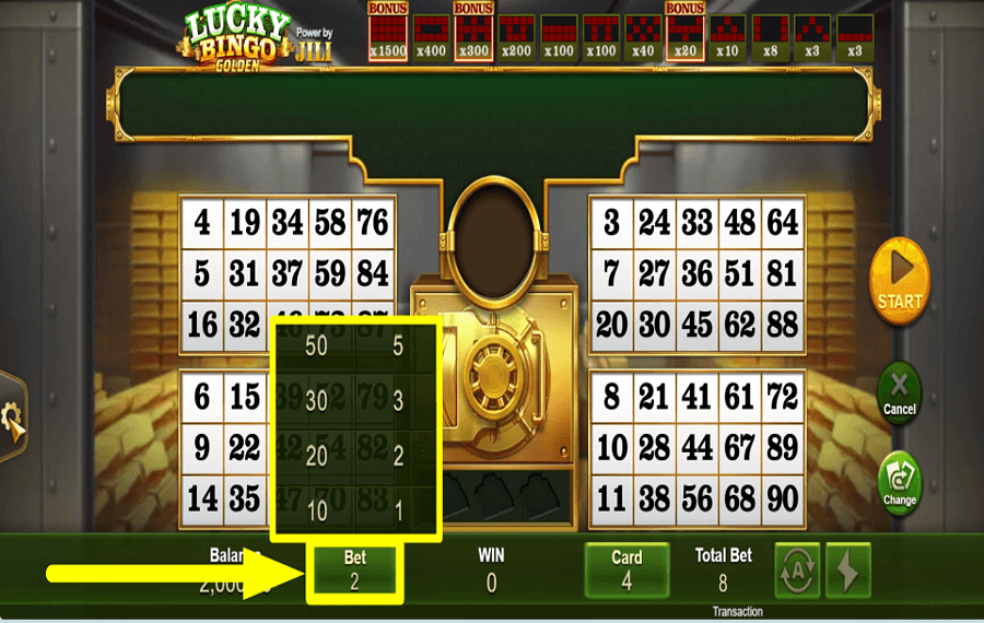 Lucky Bingo FISSA LA POSTA IN GIOCO.
