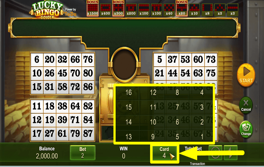 Lucky Bingo ВЫБЕРИТЕ СВОИ КАРТЫ.