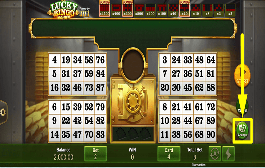 Lucky Bingo MESCOLA LE CARTE.