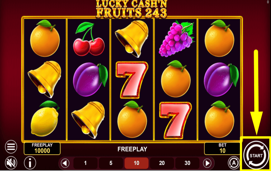 Lucky Cash n Fruits 243 START THE GAME.