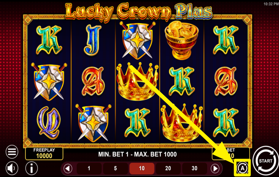 Lucky Crown Plus EMPLOY THE AUTOMATIC SPINS.
