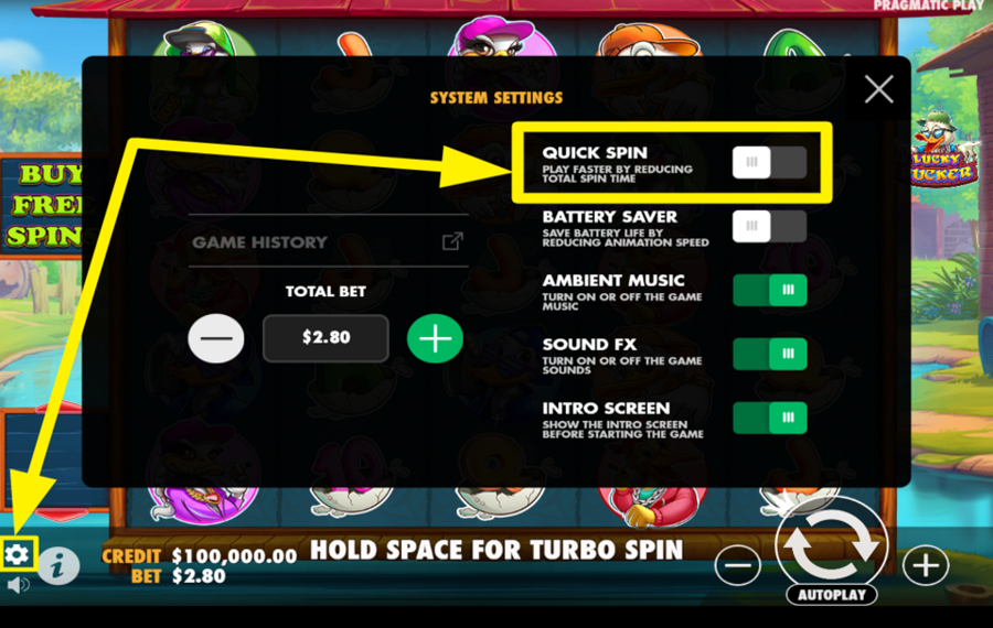 Lucky Ducker CHANGE THE SPEED.