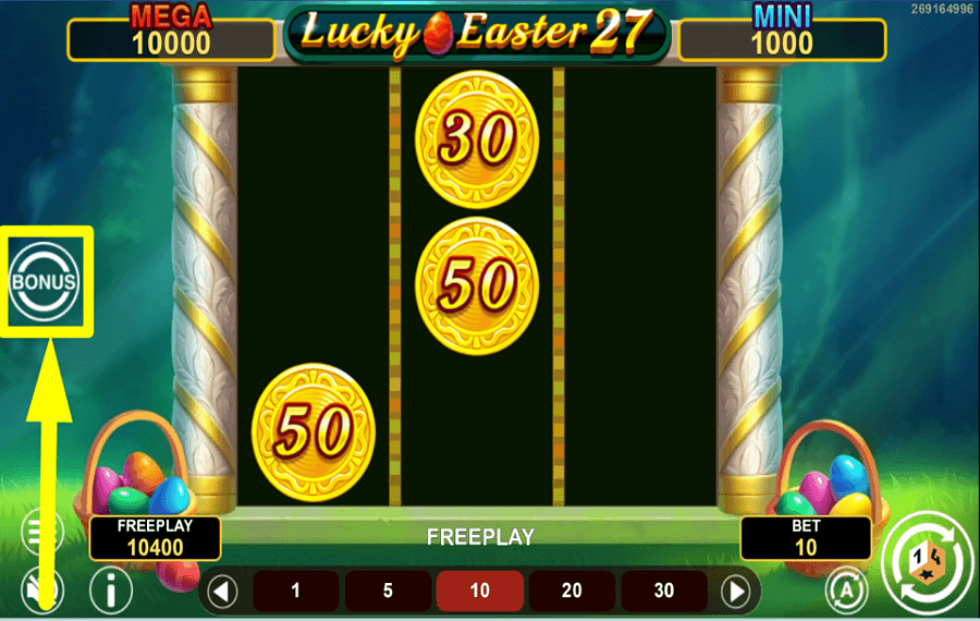 Lucky Easter 27 Hold and Win CLAIM THE BONUS.