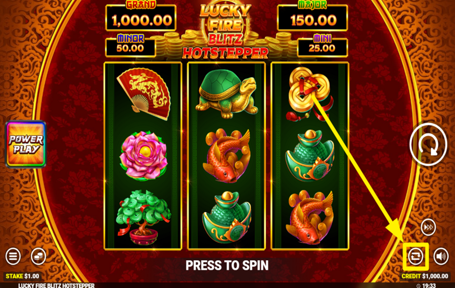 Lucky Fire Blitz Hotstepper ИСПОЛЬЗУЙТЕ АВТОВОСПРОИЗВЕДЕНИЕ.
