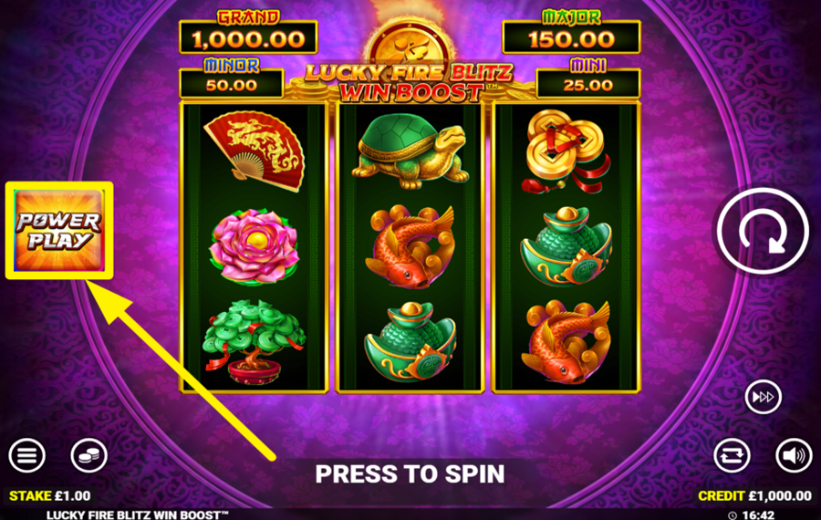 Lucky Fire Blitz Win Boost ВОСПОЛЬЗУЙТЕСЬ ФУНКЦИЕЙ POWER PLAY.
