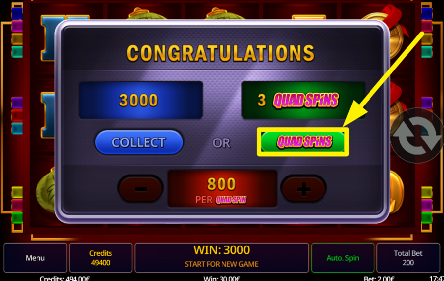 Lucky Fortune Door Wild TOURNÉES QUADRIÈRES DÉCLENCHÉES.