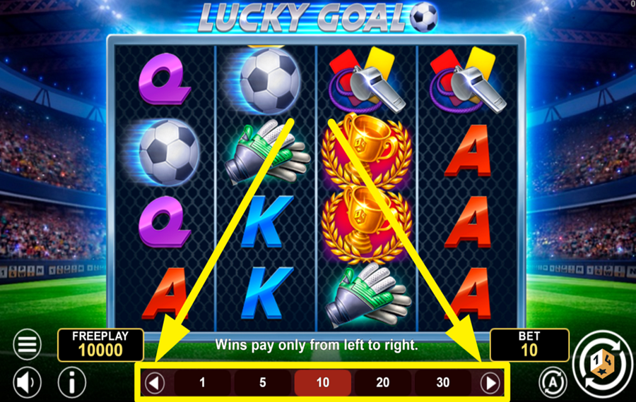 Lucky Goal SPECIFY YOUR WAGER.