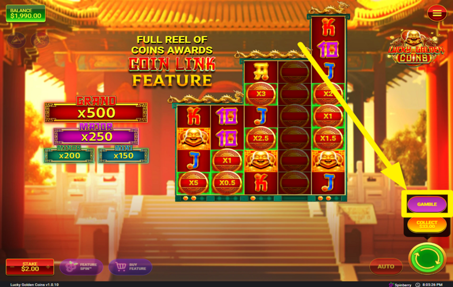 Lucky Golden Coins TAKE THE RISK!