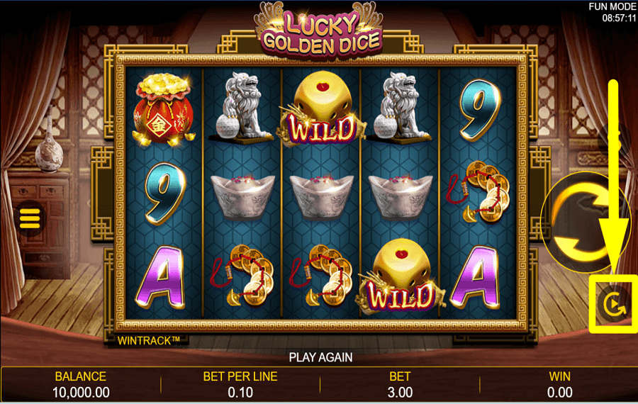Lucky Golden Dice DÉMARRER LA LECTURE AUTOMATIQUE.