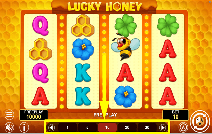 Lucky Honey MODIFY THE STAKE.
