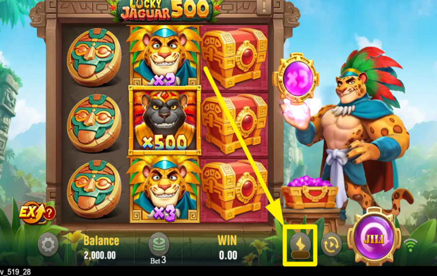 Lucky Jaguar 500 MAXIMIERE DIE GESCHWINDIGKEIT.