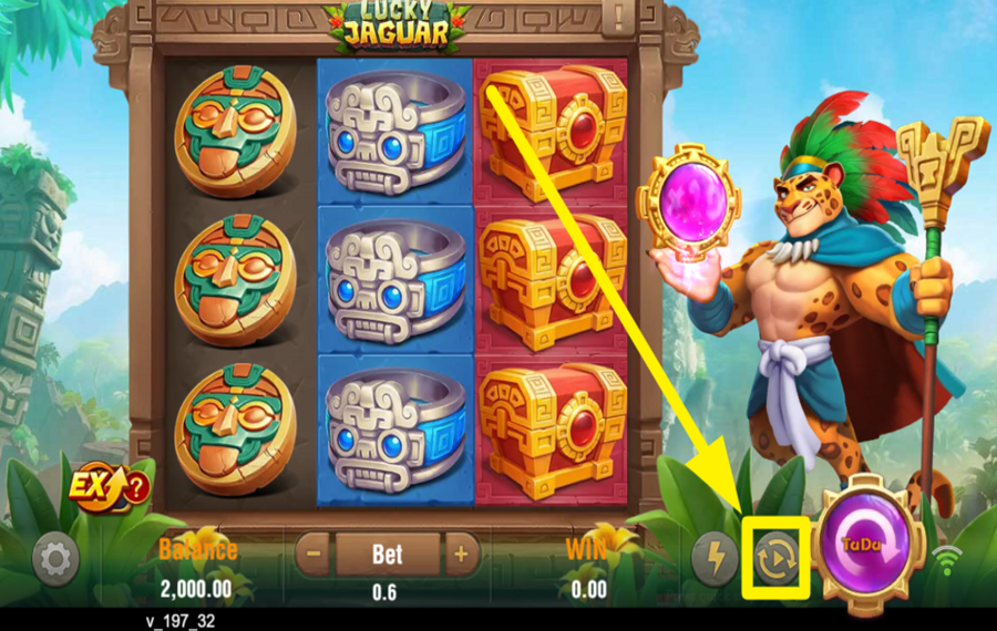 Lucky Jaguar ВКЛЮЧИТЕ АВТОМАТИЧЕСКИЙ ВОСПРОИЗВЕДЕНИЕ.