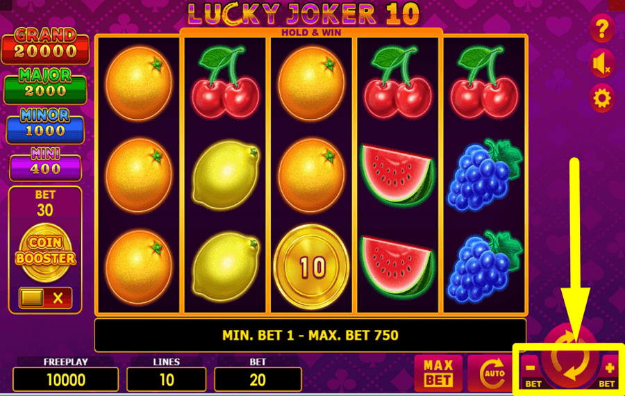 Lucky Joker 10 Hold and Win ВЫБЕРИТЕ СТАВКУ.