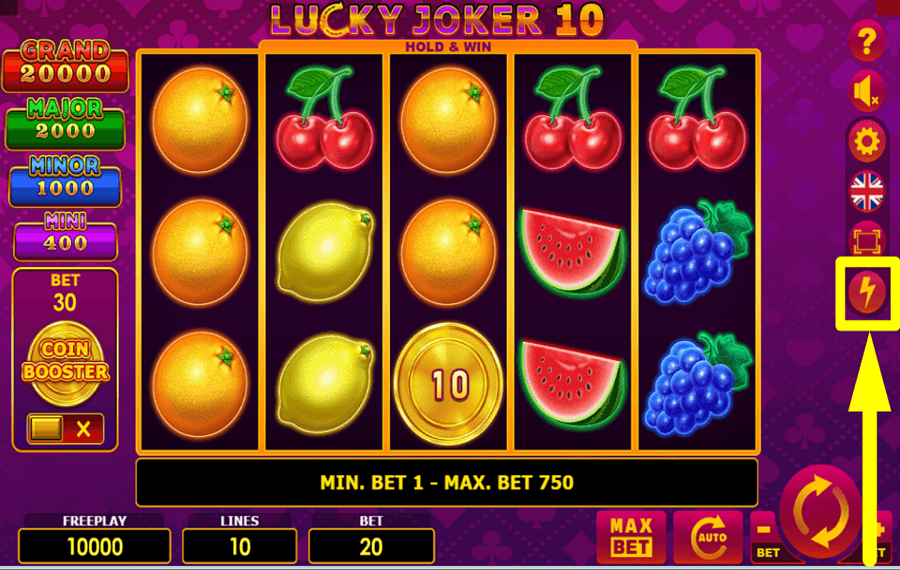 Lucky Joker 10 Hold and Win УСКОРЬТЕ ИГРУ.