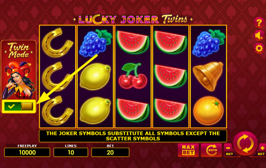 Lucky Joker Twins TAKE ADVANTAGE OF TWIN MODE.