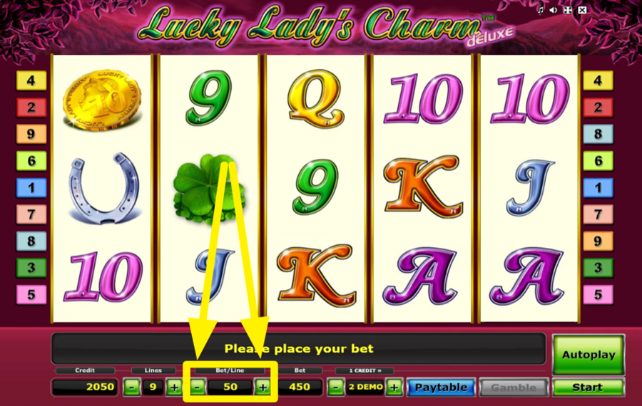 Lucky Ladys Charm Deluxe DÉFINISSEZ VOTRE MISE PAR LIGNE.