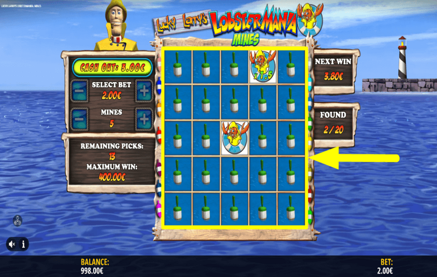 Lucky Larrys Lobstermania Mines RETOURNEZ LES TUILES.