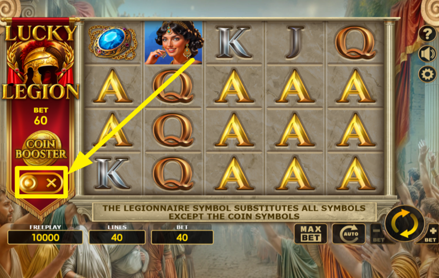 Lucky Legion ACTIVATE THE COIN BOOSTER.