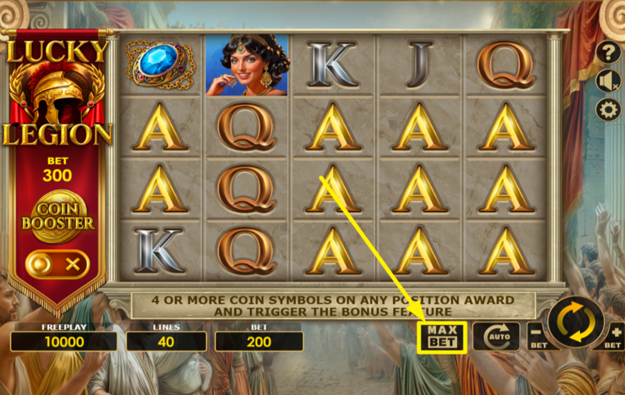 Lucky Legion TARGET THE MAXIMUM BETTING AMOUNT.