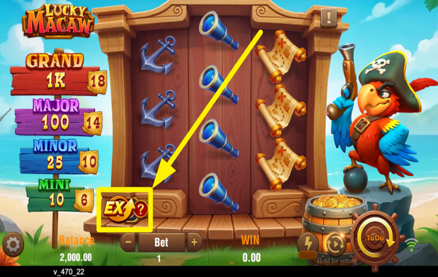 Lucky Macaw ВКЛЮЧИТЕ ДОПОЛНИТЕЛЬНЫЕ СТАВКИ.