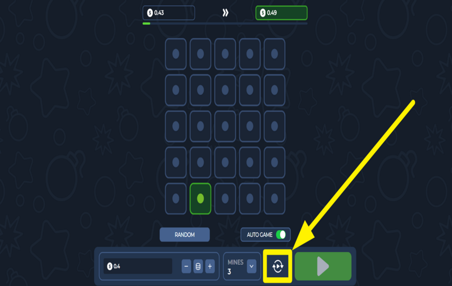 Lucky Mines UTILIZE AUTOPLAY.