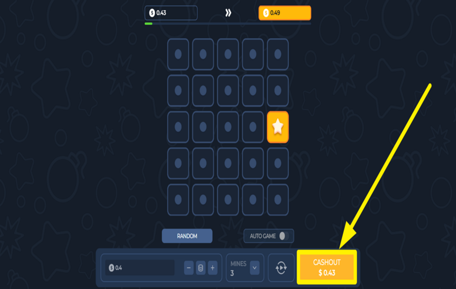 Lucky Mines CASH OUT YOUR WINNINGS.