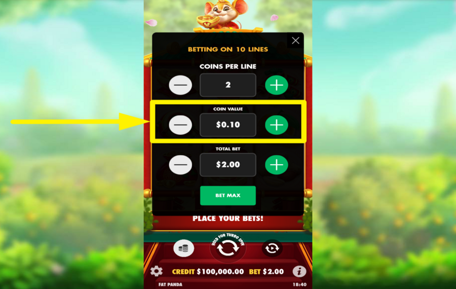 Lucky Mouse DEFINE EL VALOR DE CADA MONEDA.