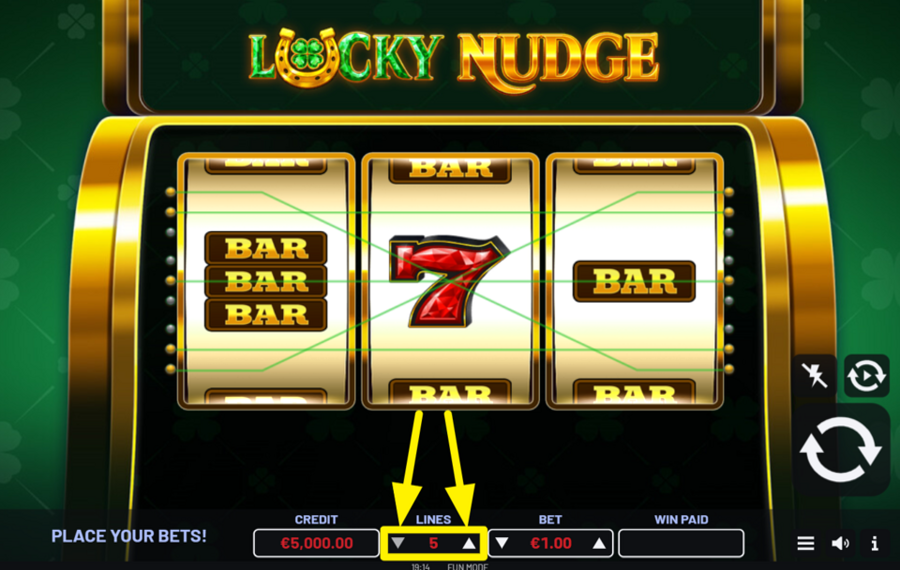 Lucky Nudge ВЫБЕРИТЕ КОЛИЧЕСТВО СТРОК.