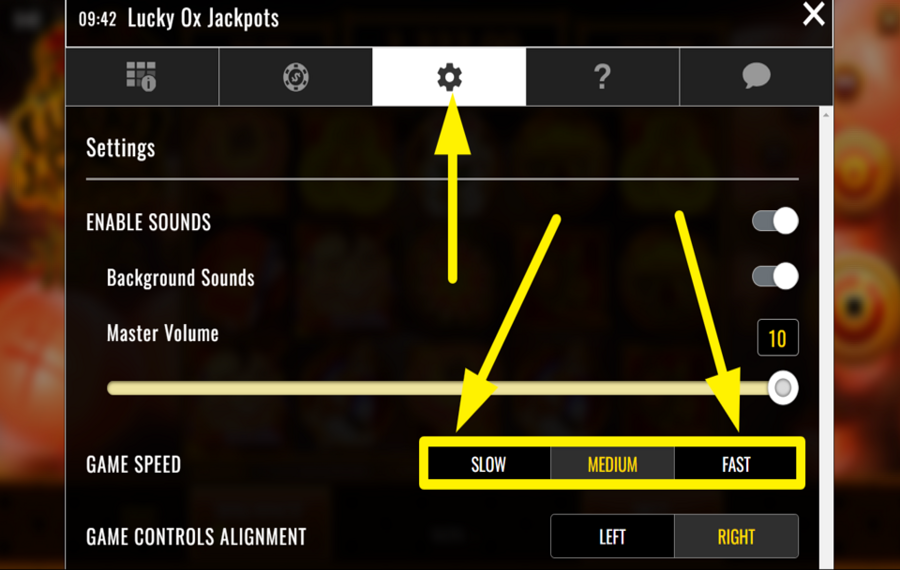 Lucky Ox Jackpots CHANGEZ LA VITESSE.
