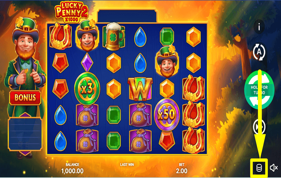 Lucky Penny 2 DETERMINAR LA APUESTA.
